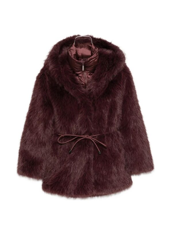 BOMBOOGIE Giaccone pelo lungo con davantino Brown