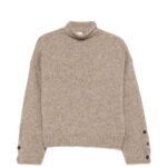 ALYSI Maglia con bottoni manica Brown
