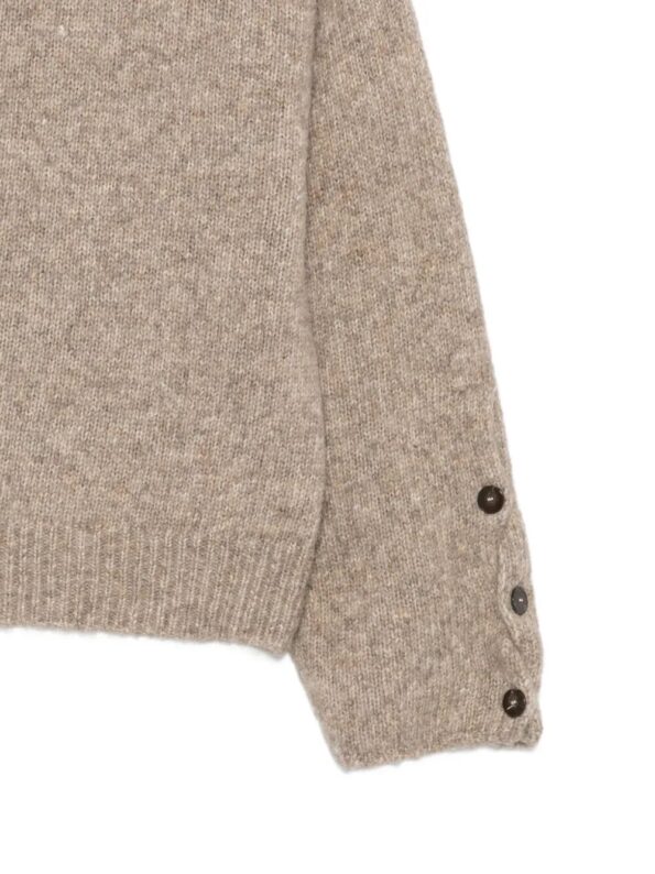 ALYSI Maglia con bottoni manica Brown