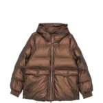 RAINS Giacca Puffer alta A-line Brown