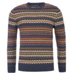 BARBOUR Maglia Case Fairsle Blue