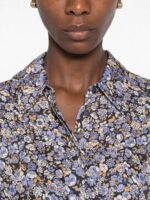 NIU Camicia fiorellino mussola Blue