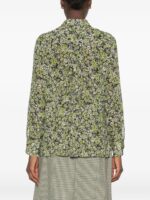 NIU Camicia fiorellino con fiocco Grey