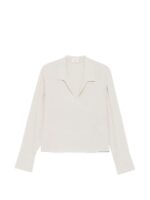 ALYSI Blusa seta con polso righe Grey