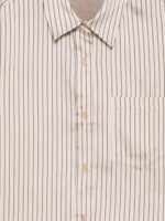 ALYSI Camicia rigata Brown