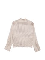 ALYSI Camicia rigata Brown