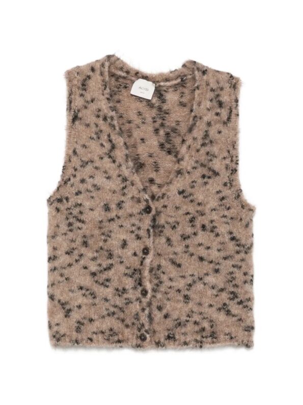 ALYSI Gilet maglia Brown