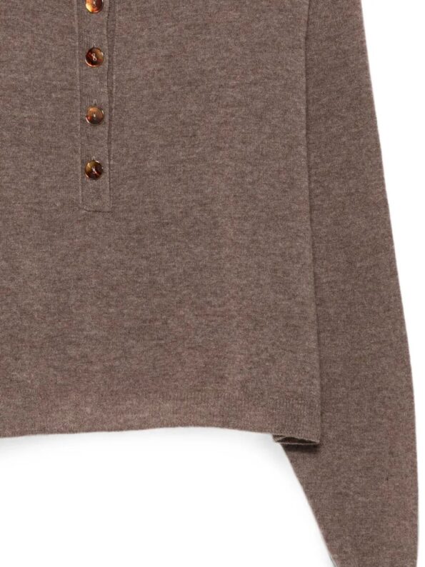 ALYSI Maglia con bottoni Brown