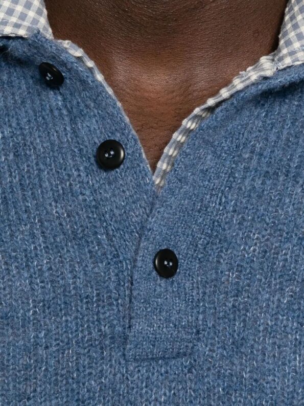 ORIGINAL VINTAGE Polo con 3 Bottoni Blue