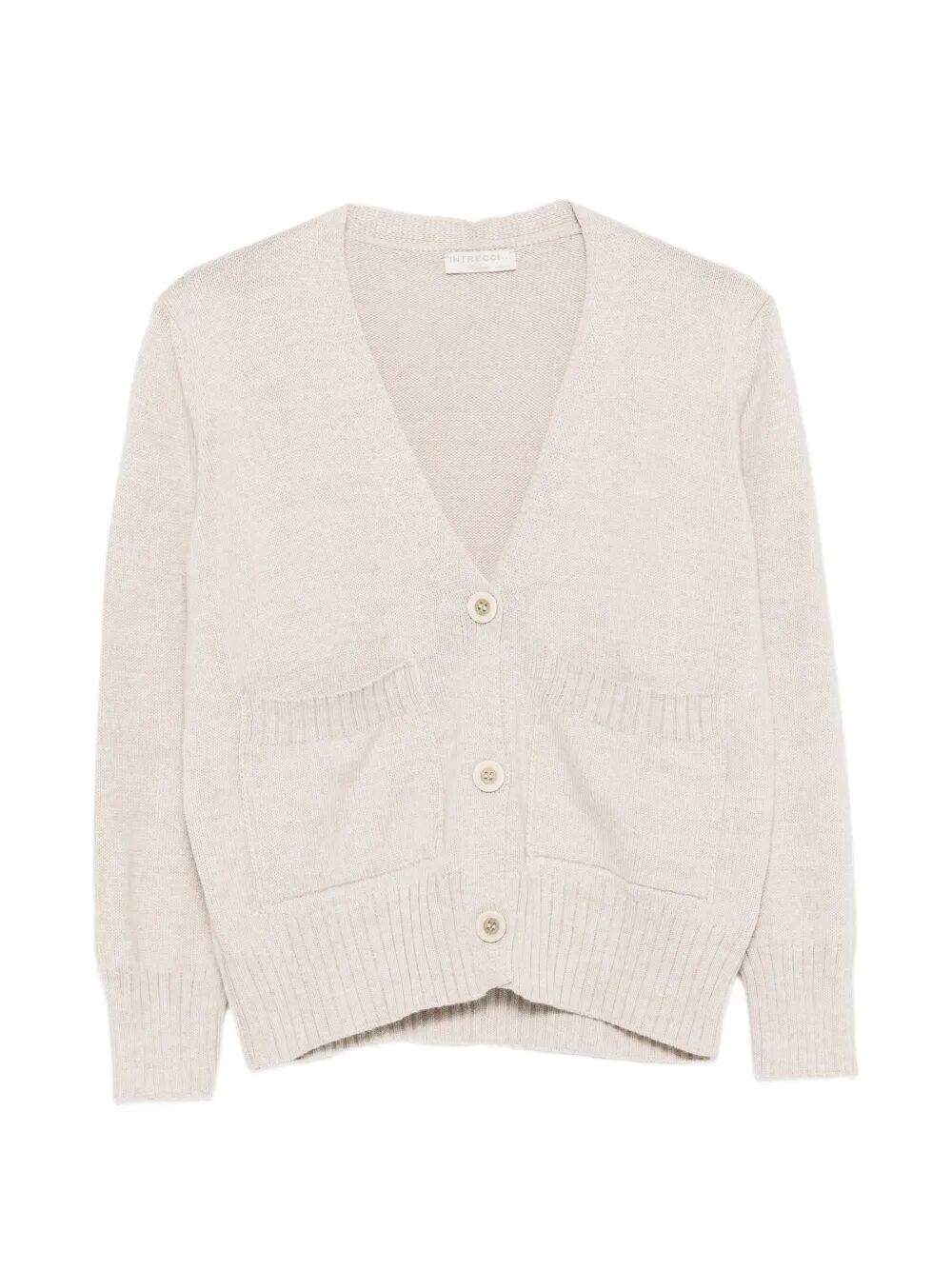 01102026_192.jpg INTRECCI Cardigan con tasche Nude & Neutrals
