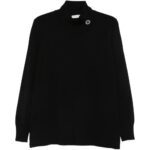 INTRECCI Dolcevita viscosa con bottone Black