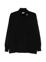 INTRECCI Dolcevita viscosa con bottone Black