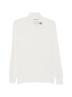 INTRECCI Dolcevita viscosa con bottone White