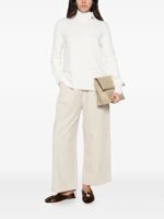 INTRECCI Dolcevita viscosa con bottone White