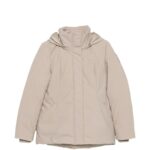 BOMBOOGIE Giaccone bimateriale Nude & Neutrals