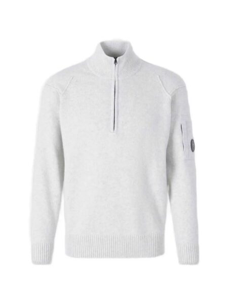 C.P. COMPANY Maglia con zip frontale Nude & Neutrals