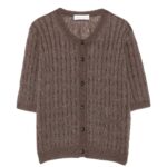 ROBERTO COLLINA Maglia Coreana Treccia Brown