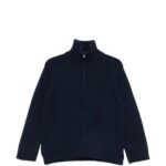 KANGRA Maglia Collo alto con Zip Blue