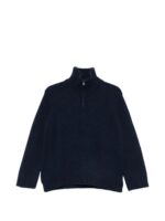 KANGRA Maglia Collo alto con Zip Blue