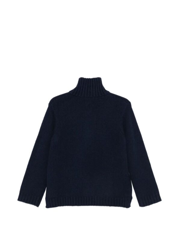 KANGRA Maglia Collo alto con Zip Blue