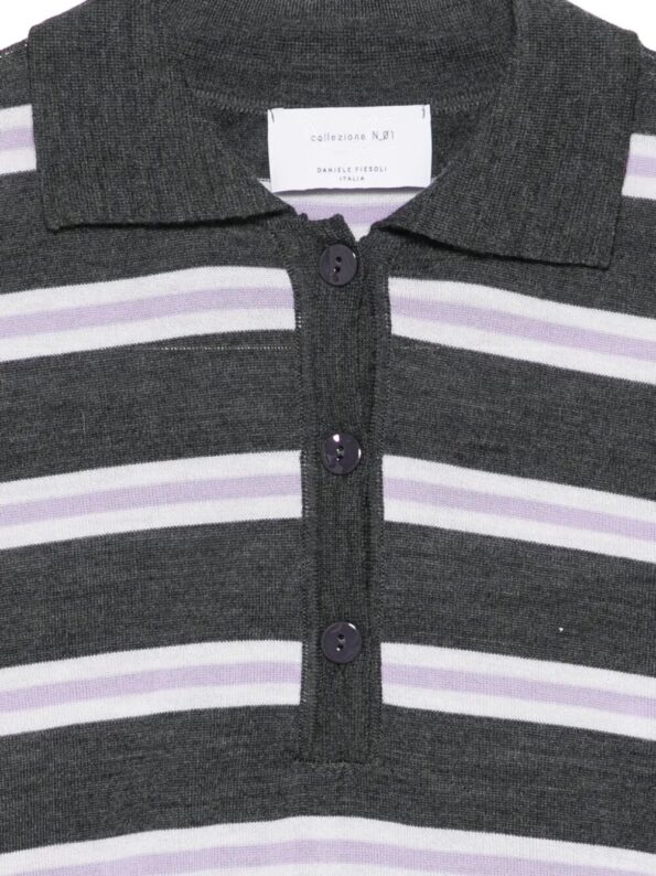 N1 FIESOLI Polo a Righe Grey