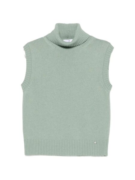 NIU Gilet collo alto Green