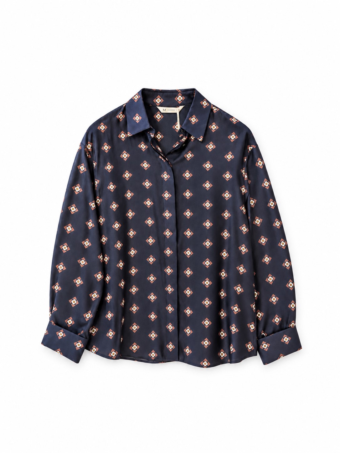 18080_70974.jpg LEISURE MM MAX MARA Camicia seta fantasia Blue