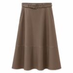LEISURE MM MAX MARA Gonna Ecopelle Brown