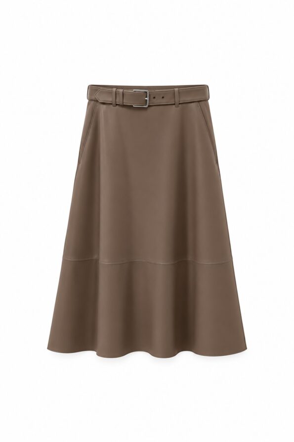 LEISURE MM MAX MARA Gonna Ecopelle Brown