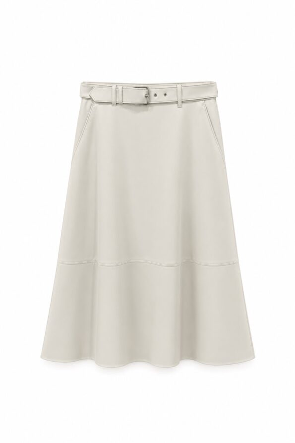 LEISURE MM MAX MARA Gonna Ecopelle Nude & Neutrals